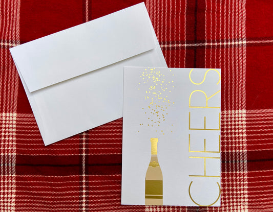 Gold Foil New Years Eve Card with Personalized Photos
