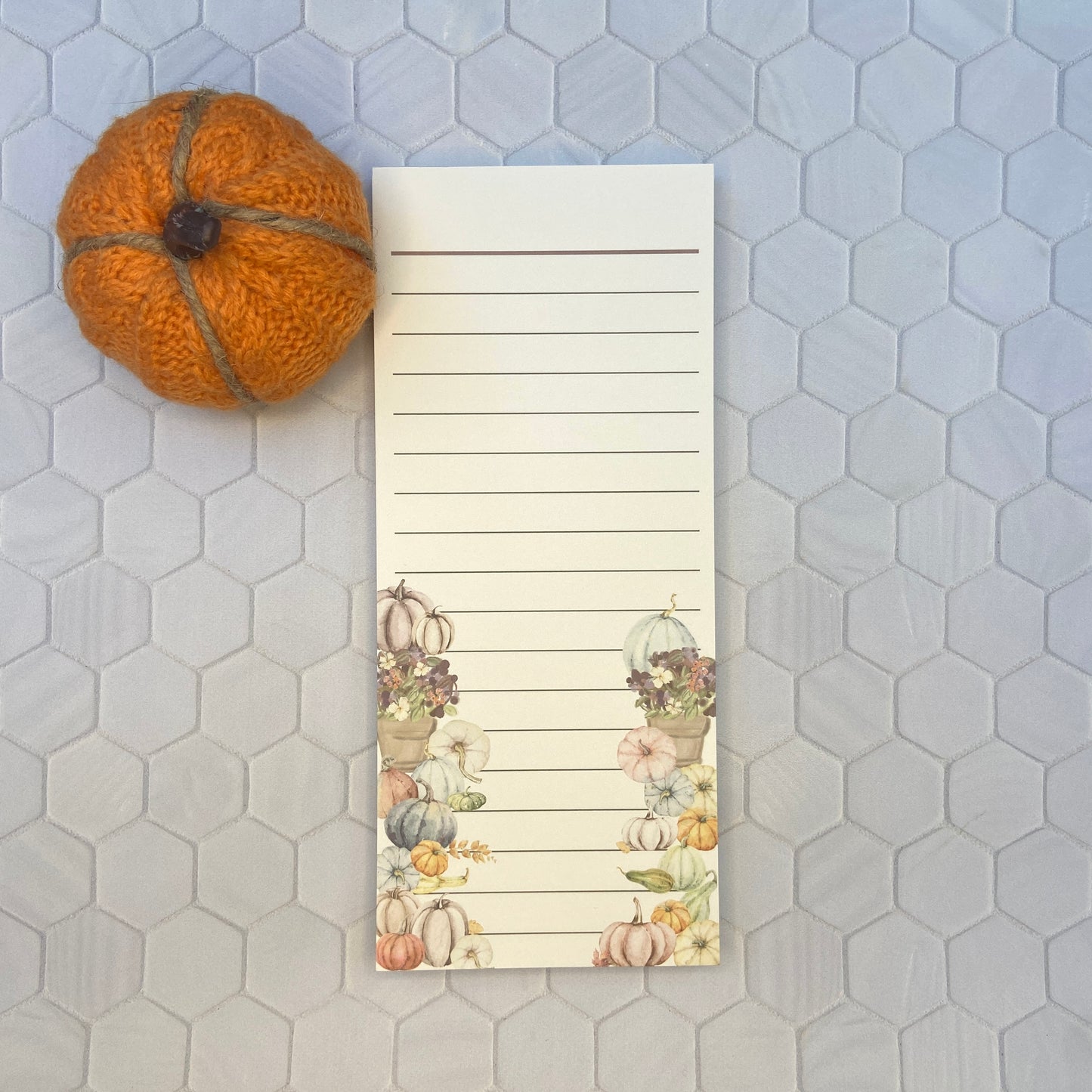 Fall Pumpkins & Florals "To-Do-List" Notepad
