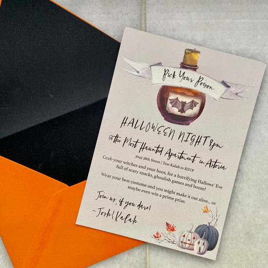 Video of personalized halloween birthday party invitation