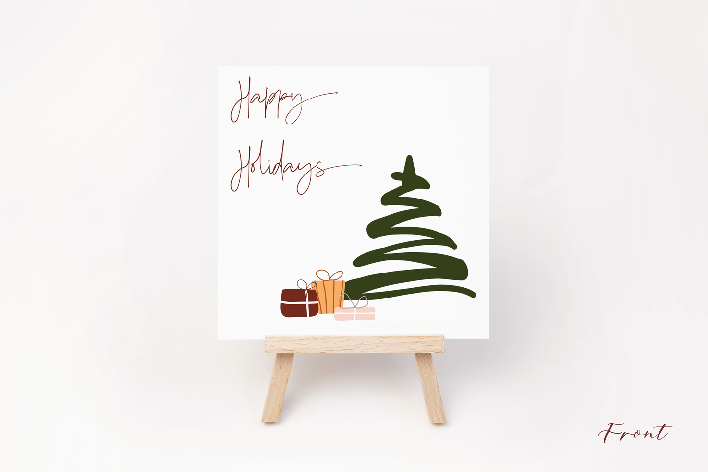5" x 5" Happy Holidays Card with Photo